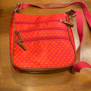 NWT❗️❗️neon pink and orange polka dot crossbody♥️